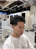 メンズ黒髪ショート