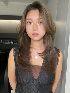 トイ(TOI) かきあげヘルシーロングレイヤー/オリーブベージュ