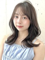 ファナ ブルーム(fha-na bloom) ☆シースルーバング 大人レイヤー ウォームブラウン☆