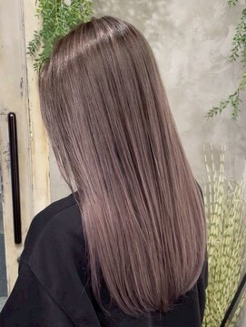 ハーシーバイアポロ 相模大野(HERSHE by apollo) xバレイヤージュ/ホワイトグレージュ/レイヤーカット