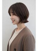 【スモーキーブラウン×外ハネボブ】ショートボブ◎20代30代
