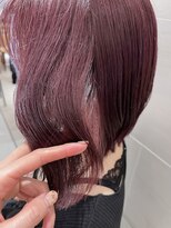 ピークアブー アヴェダ ギンザシックス(PEEK-A-BOO AVEDA GINZASIX) 【カシスカラー】ブリーチなしカラー ピンクカラー 艶髪◆