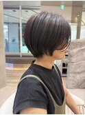 髪質改善カラーの丸みショートボブ＊