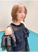 レイヤーボブ/ミルクティーベージュ/髪質改善/顔周り/立川