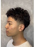 スパイキーショートメンズパーマ