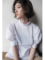 ヘアデザイン ソラ(Sola)&nbsp;カジュアルオン眉×ショートパーマボブ×黒髪暗髪