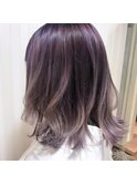 外国人風グラデーション ラベンダーグレー