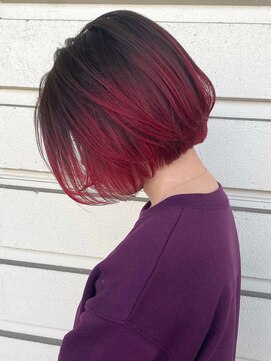 ルッツ(Lutz. hair design) レッドグラデーション