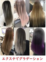 イーウェーブ ヘア(E-WAVE hair)&nbsp;エクステでダメージレスグラデーションカラー
