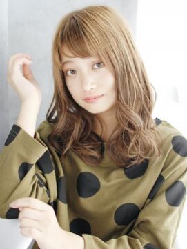 ナル 白山神社参道通り店(nalu) 透け感バングのボリュームミックスカール