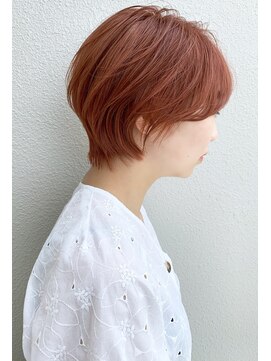 モリオ フロム ロンドン サッポロファクトリー店(morio FROM LONDON) 【morio】札幌ショート大人かわいい丸みショートオレンジカラー