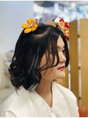 大分/府内町/成人式/ヘアメイク/イヤリングシールエクステ