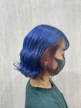 アルーシェ 心斎橋(Alushe) インナーカラー☆ピンク&ブルー【アルーシェ心斎橋　心斎橋駅】