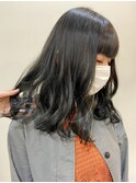△ブリーチなし透明感抜群グレージュ鎖骨ミディアム髪質改善