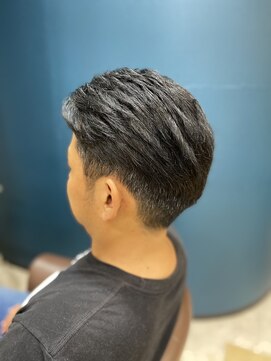 ヘアサロンアンドヘアメイクディー(hair salon hair make D) 仙台D さっぱりワイルドショートフェードオールバックstyle