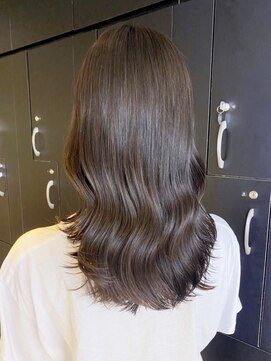 アイティーバイアルバム 八王子店(IT by ALBUM) オリーブベージュ_グレージュカラーボブウルフ_ba404581