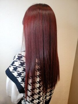 エイムヘアコルト 溝の口店(eim hair colt) ワインレッド×ピンク