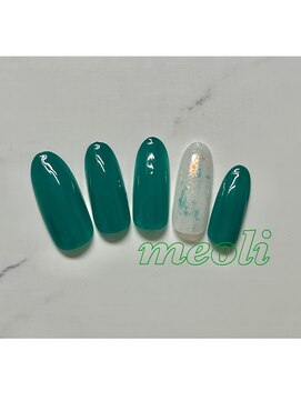 ミオリィ(meoli) ワンカラー+ホイルアート