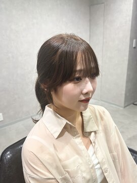 エースヘアー(A.hair) 韓国　顔まわりレイヤー　後れ毛