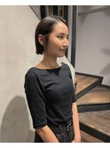 似合わせカット/アンブレラカラー/切りっぱなしボブ