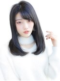 《Agu hair》シンプルストレートセミディ