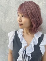 ネイロ 錦糸町(NeiRo)&nbsp;ピンクベージュハイトーンカラーブリーチ2回外ハネミディアム