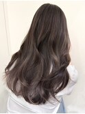 ハイライト白髪ぼかしダブルカラーインナーカラーショートボブ