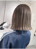 【mami】切りっぱなしボブ×オリーブベージュ