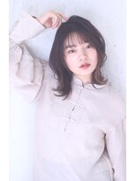 ヘア ルミナス バイ フォルテ(HAIR LUMINAS by FORTE) こなれミディ/前髪/黒髪/ボブルフ/ネビージュ/小顔/ワンレン