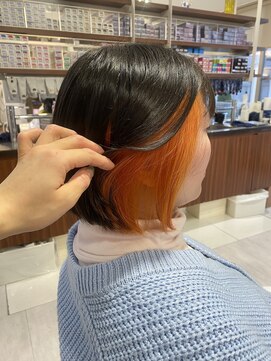 シェリッシュルーチェ(Sheriche luce) インナーカラー/ボブスタイル/オレンジカラー