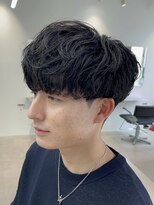 フィフス 天神大名(fifth) 福岡天神ゆるめシャドウパーマメンズマッシュウルフカット緩め