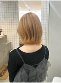 大人可愛いオレンジベージュブリーチ2回