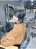 センターパート×ウルフ