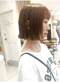☆きりっぱなしボブ・ミニボブ・オレンジベージュ☆