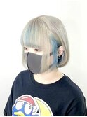 ホワイト×水色
