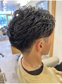 オールバックパーマ