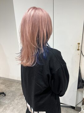 ラ ミュウ 八王子(LA.MIU) ピンクベージュ 透明感 インナーカラー【八王子/八王子駅北口】