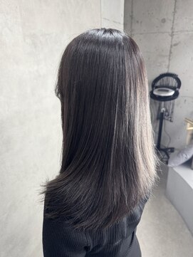 ルノン(LUNON) 黒髪クラゲヘアーオリーブグレー小顔ココアベージュ