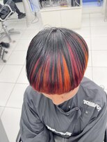 トニーアンドガイ 青山店(TONI & GUY) アッシュブラック×レッド×オレンジ