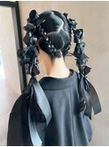 韓国ヘアロング前髪カットおくれ毛_ba571781