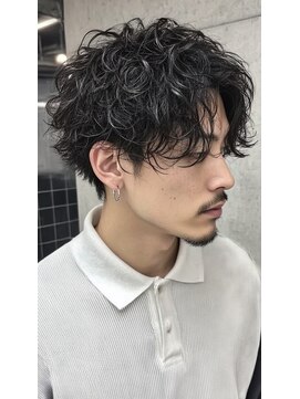 ノイエ 原宿 北参道(NoIE) フェザーパーマシャドウパーマダークブラウンニュアンスパーマ