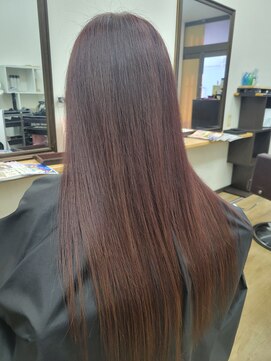 ラグヘアー(Lug hair) ピンクとベージュのあいだ狙い