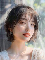 メルバ(Melva)&nbsp;黒髪/ボブルフ/ネビージュ/小顔/ワンレン/カット/髪質改善/前髪