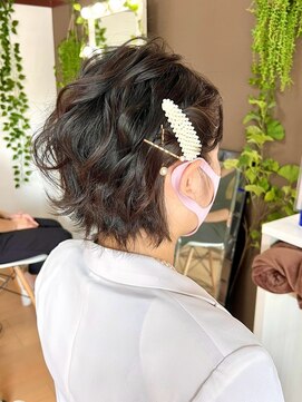 ジェミータ 横浜 ショートヘアアレンジ【横浜/ヘアセット/着付け/ヘアメイク】
