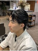 STYLE MENメンズカットリバースセンターパートフェザーパーマ