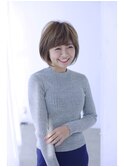 カットラインがキレイな朝楽ショートボブ♪