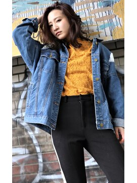 ランプヘアー(LAMP HAIR) ニュアンスカール大人クール系コンサバカジュアル前髪なし