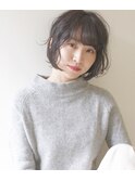 【tela】ディープグレージュ・ニュアンスウェーブボブ【溝の口】