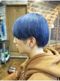マッシュ  ブルーアッシュ カラー