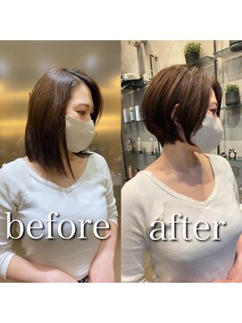 レーヴバイロンド 仙台(Reve by Lond) 大人かわいいショートボブ 美髪 ネビージュ